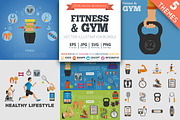 Fitness & Gym Themes, an Outline Icon by TAlex (Thumbnail 1 of 7)
