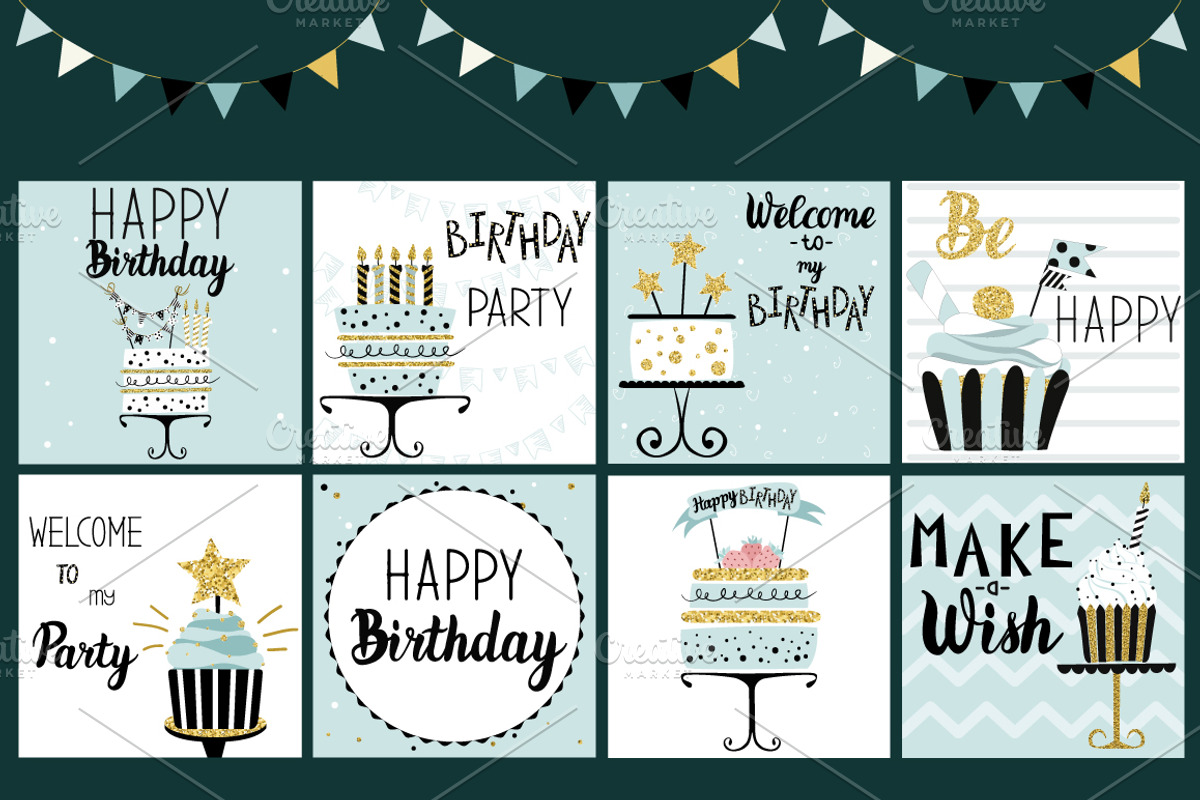 Party cards and flyers big set, a Decorative Illustration by Happiestsim (Photo 12 of 13)