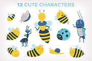 Happy bees baby design kit, a Decorative Illustration by Insalata Illustrata (Thumbnail 2 of 7)