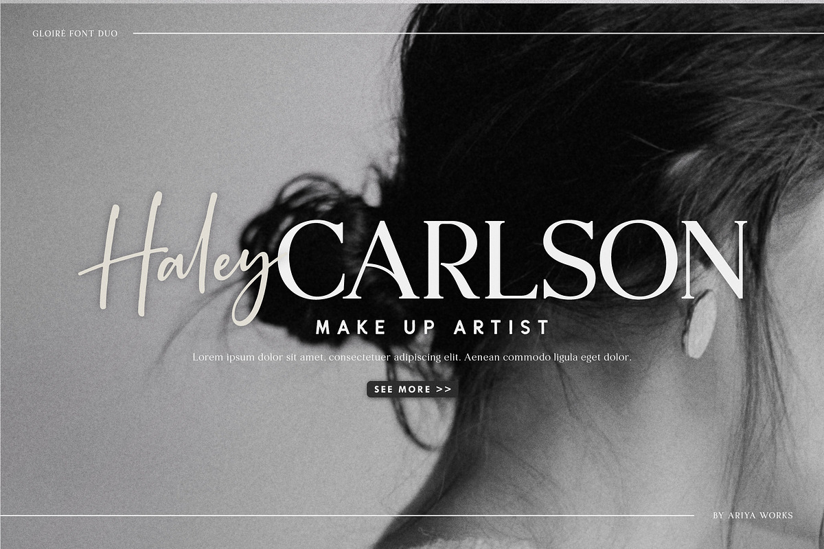 Gloire | Font Duo Serif-Script, a Serif Font by Ariya Works (Photo 6 of 12)