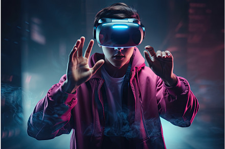man inside virtual metaverse, a Graphic by Neirfy