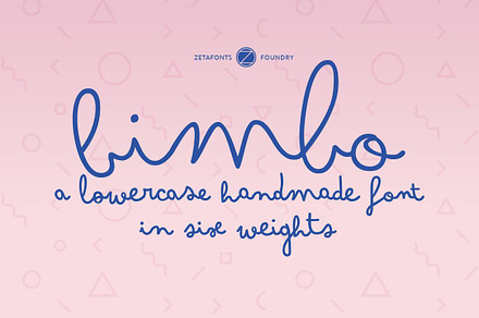 Bimbo - 7 fonts, a Script Font by Zetafonts