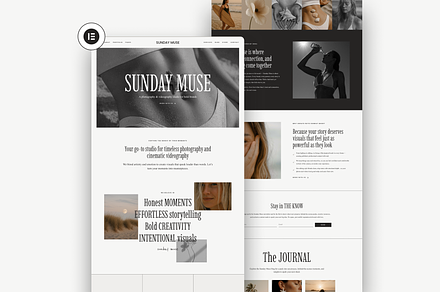 Sunday Muse Wordpress Template, a WordPress Template by The Cherie Studio