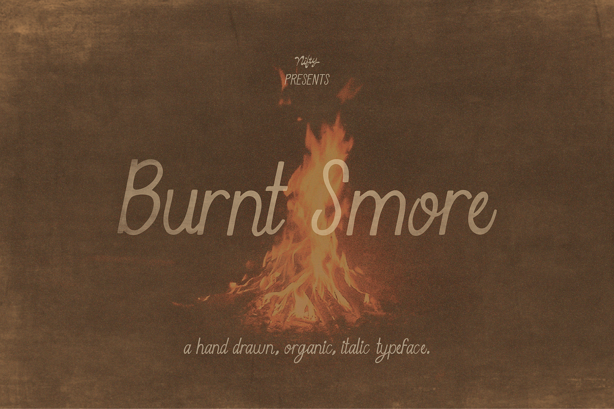 Burnt Smore by Nifty Branding, a Font by NikkiDunn (Photo 1 of 6)