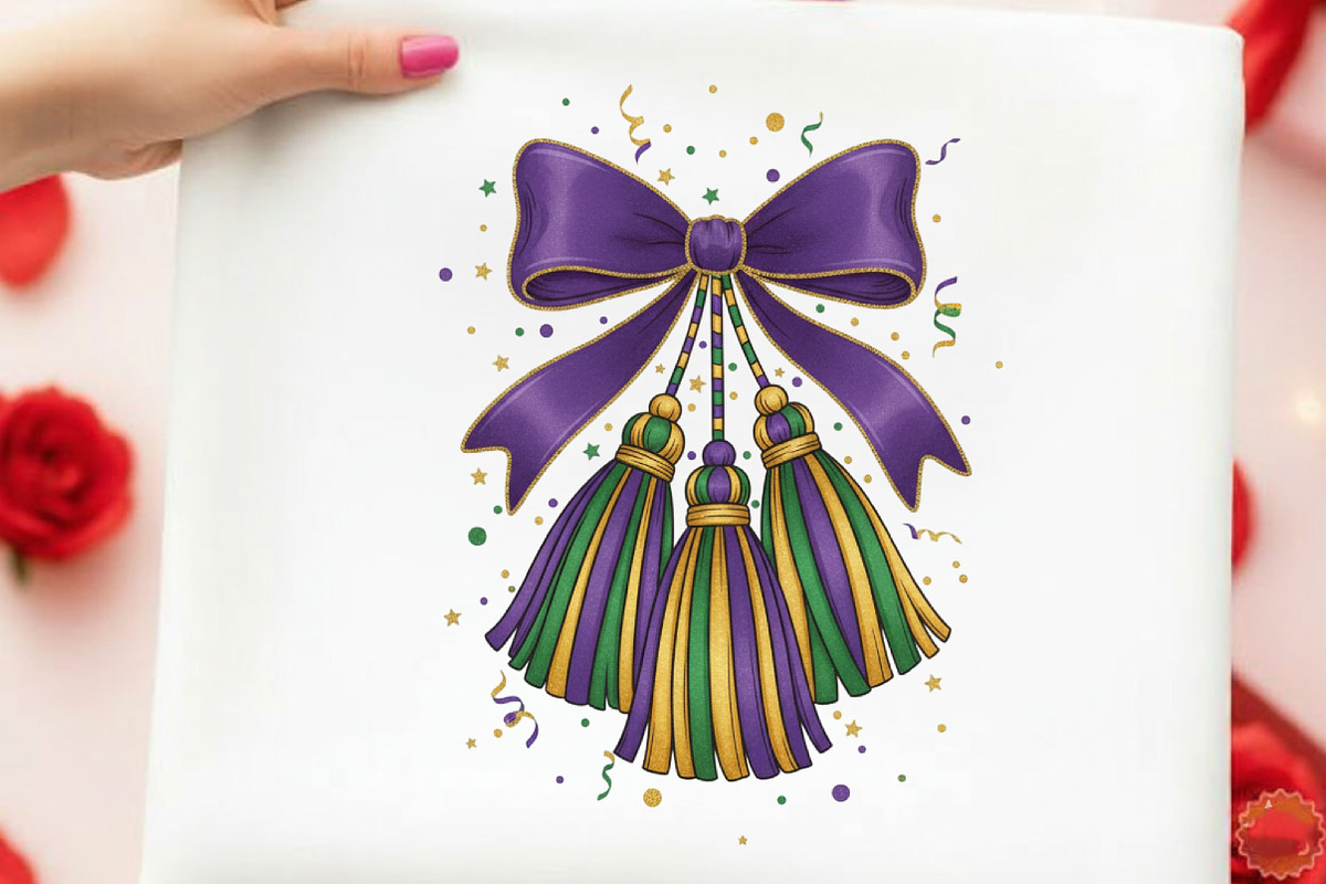Coquette Tassel Mardi Gras Png, an Illustration by designcity5 (Photo 8 of 9)
