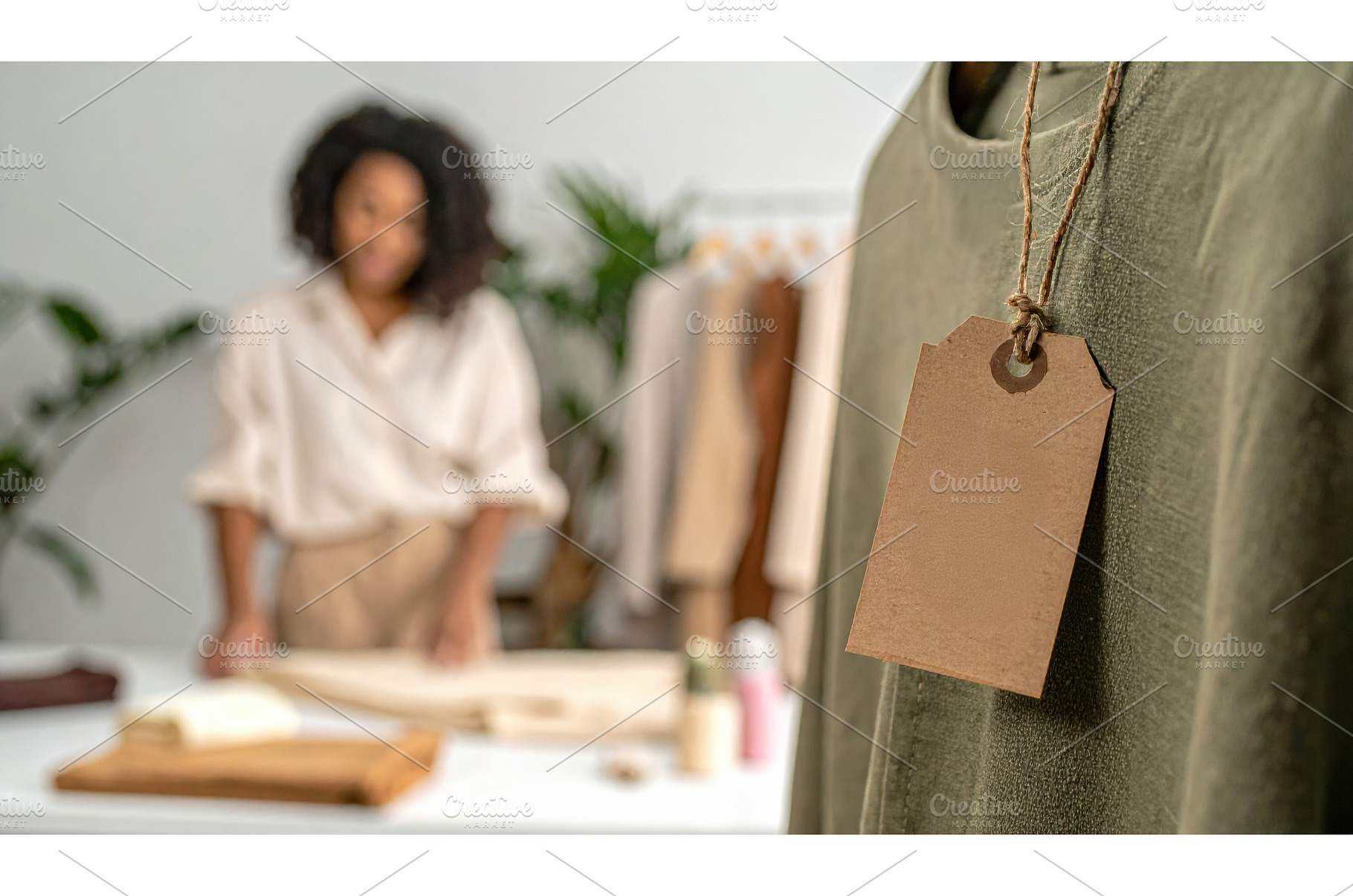 Clothing tag close up in sustainable, a Beauty & Fashion Photo by Igor Tichonow