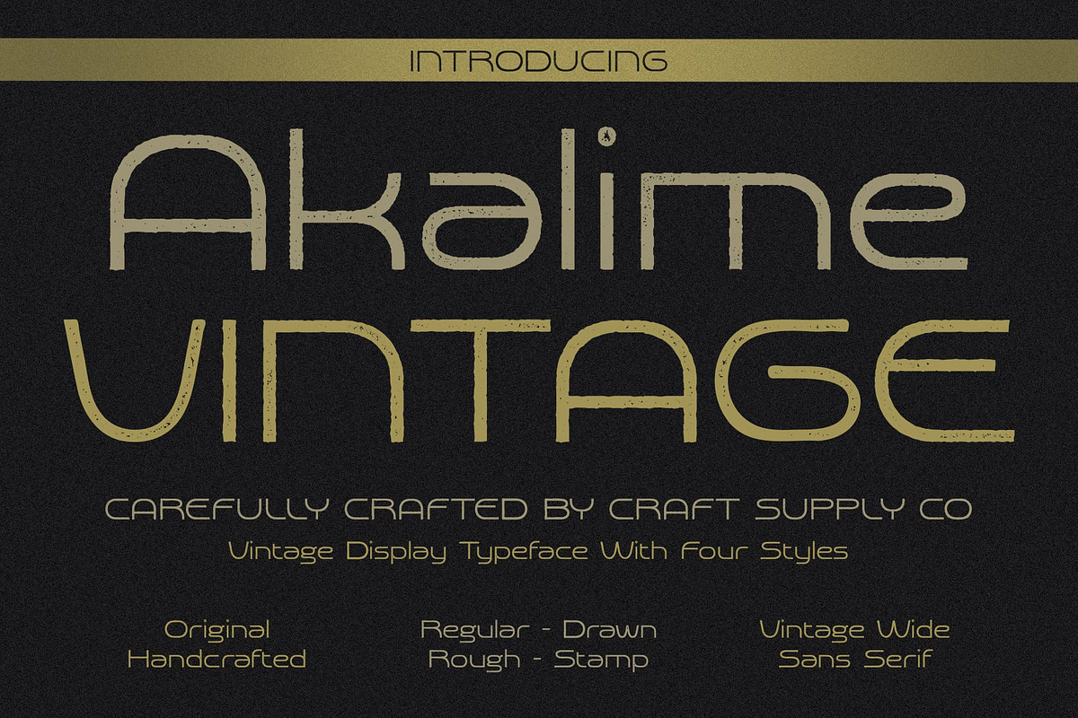 Akalime Vintage, a Sans Serif Font by Craft Supply Co. (Photo 1 of 8)