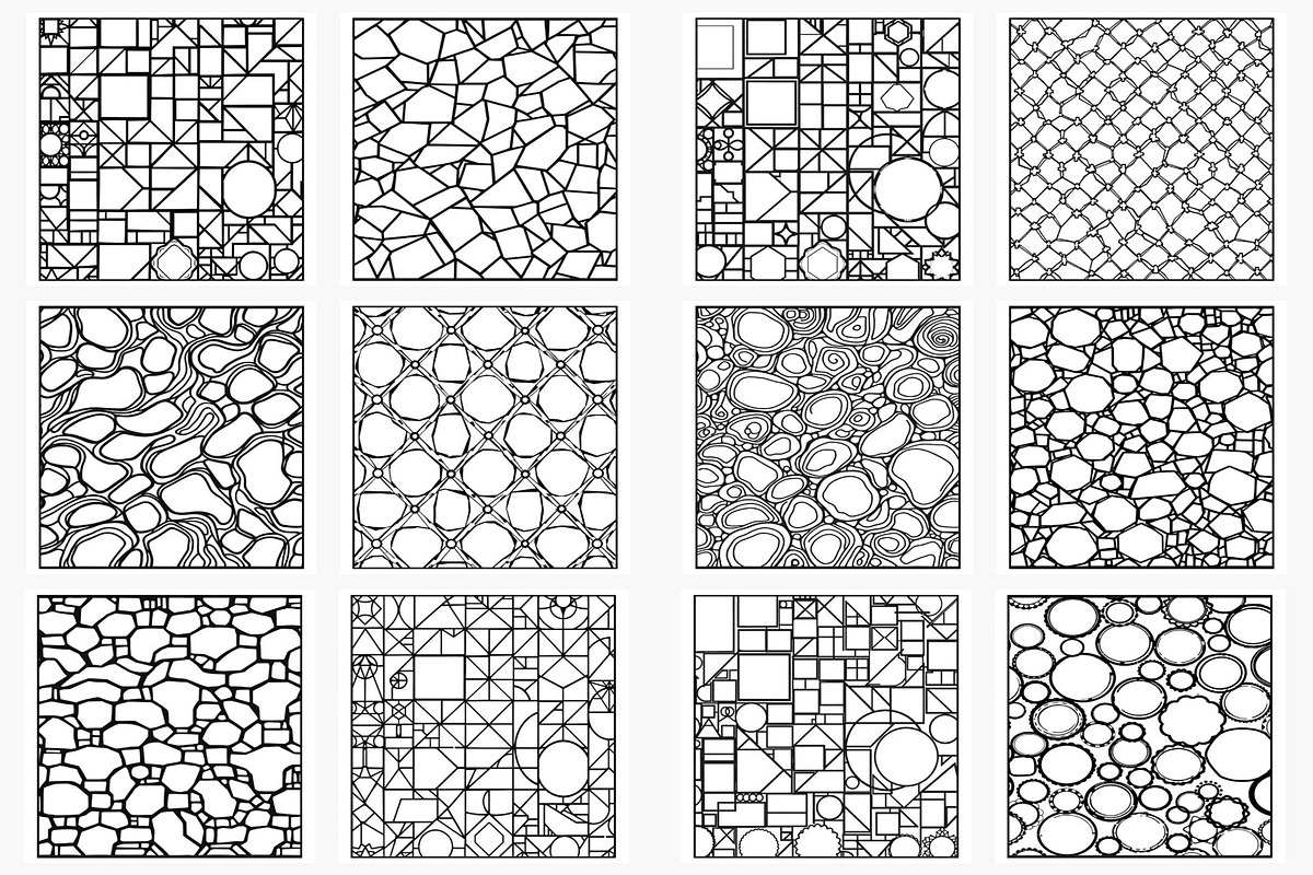 Mosaic Pattern Coloring Pages, a Print Template by Lamia Emad (Photo 4 of 4)