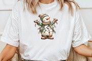 Watercolor Winter Snowman Clipart, an Illustration by CraftArtStudio (Thumbnail 6 of 6)