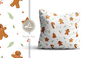 gingerbread and christmas pattern, a Pattern Graphic by lindoet23 (Thumbnail 2 of 3)