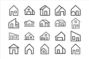 House Icons Collection, an Outline Icon by Vectorium Studio (Thumbnail 1 of 2)