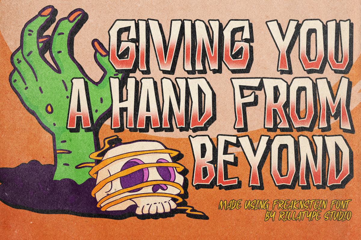 Freaknstein Horror Font Duo, a Sans Serif Font by Rillatype (Photo 6 of 9)