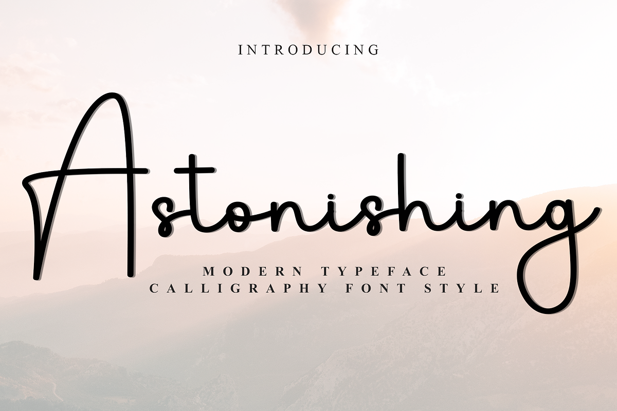 Astonishing, a Handwritten Font by InermediaSTUDIO (Photo 1 of 8)