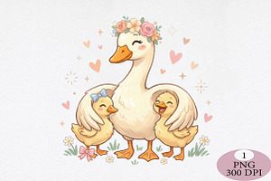 Duck family PNG, an Illustration by Daily.Designs