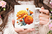 Fall Marigold Clipart, an Illustration by RobertsArt (Thumbnail 7 of 7)