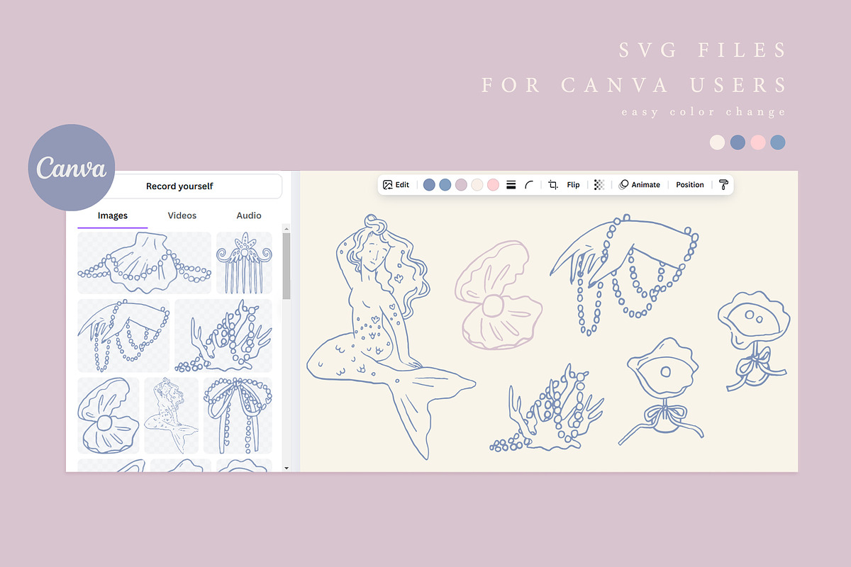Mermaidcore aesthetic clipart set, a Seasonal Illustration by Cute Atelier (Photo 14 of 15)