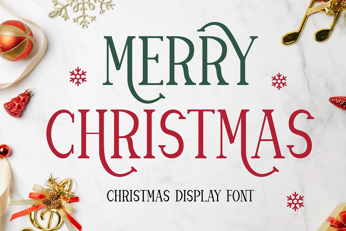 Merry Christmas, a Slab Serif Font by Mini_World (Photo 1 of 7)