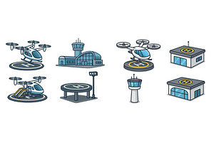 Various types of helicopters and, a Transportation Illustration by ZinetroN