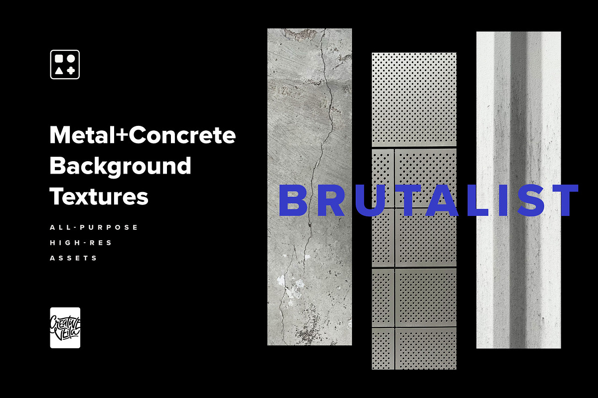Brutalist Metal & Concrete Textures, a Texture Graphic by Creative Veila (Photo 5 of 10)