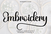 Embroidery, a Handwritten Font by FreshTypeINK (Thumbnail 1 of 8)