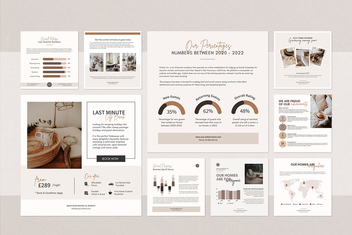 Airbnb Vacation Branding Template, a Branding & Logo Template by Emmart Studio (Photo 4 of 10)
