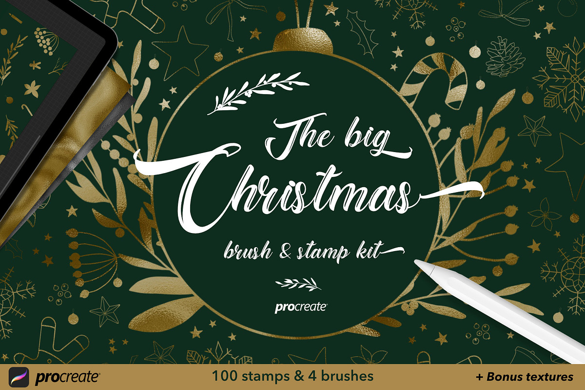 Christmas kit for Procreate, a Brush Add-On by Littlefield Design (Photo 1 of 11)