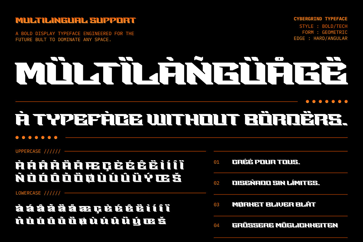 Cybergrind – Cyberpunk Display Font, a Sans Serif Font by Shinra Labs (Photo 5 of 10)