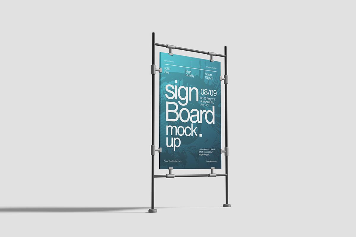 Minimalist Signboard Mockup, an Advertising Mockup by bimockup (Photo 3 of 6)