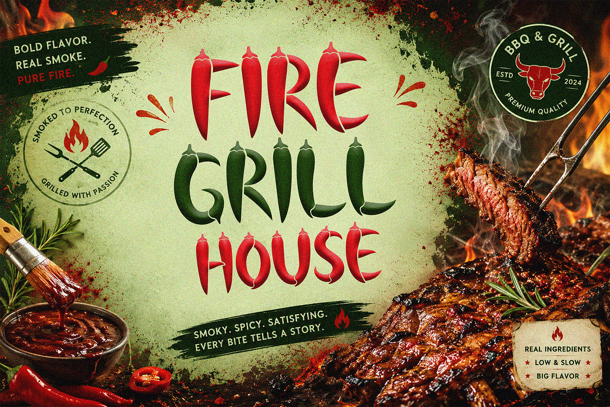 CHILLI BLADE - Display Font, a Handwritten Font by NTC Graphic (Photo 6 of 10)