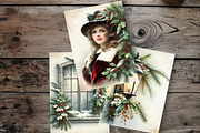 Floral Winter Junk Journal Pages., a Seasonal Illustration by GalaDesign03 (Thumbnail 8 of 8)
