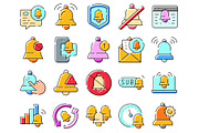 Notification bell icons set for, an Object Graphic by pikepicture (Thumbnail 2 of 3)