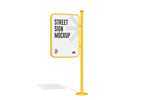 Street Minimal Roadeside Sign Mockup, a Product Mockup by graphypix