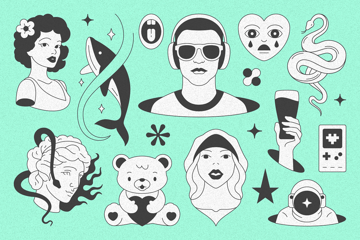 Y2K Illustrations and Elements Set, an Object Illustration by Vasya Kobelev (Photo 3 of 17)