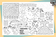 Dinosaur coloring activity play mats, an Education Illustration by Lexi Claus (Thumbnail 2 of 6)