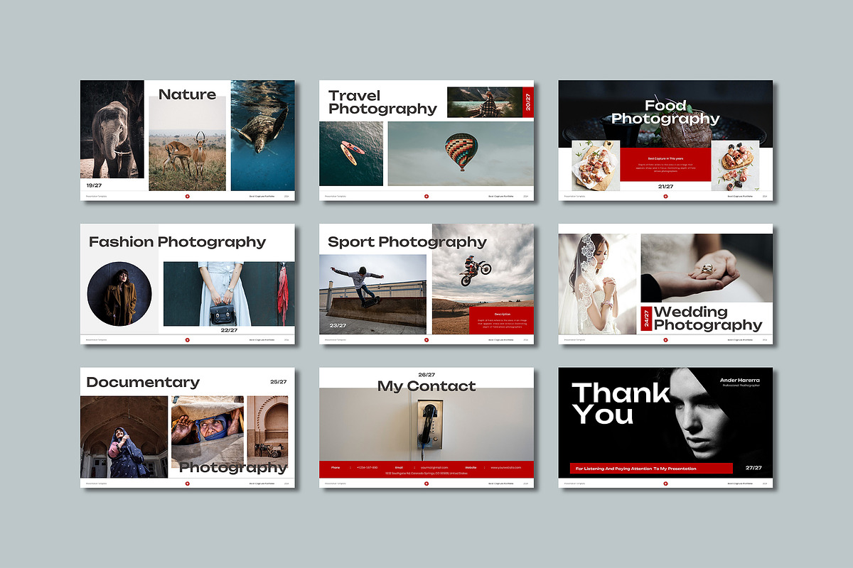 Photography Portfolio Powerpoint, a Presentation Template by VanillineGraph (Photo 4 of 4)