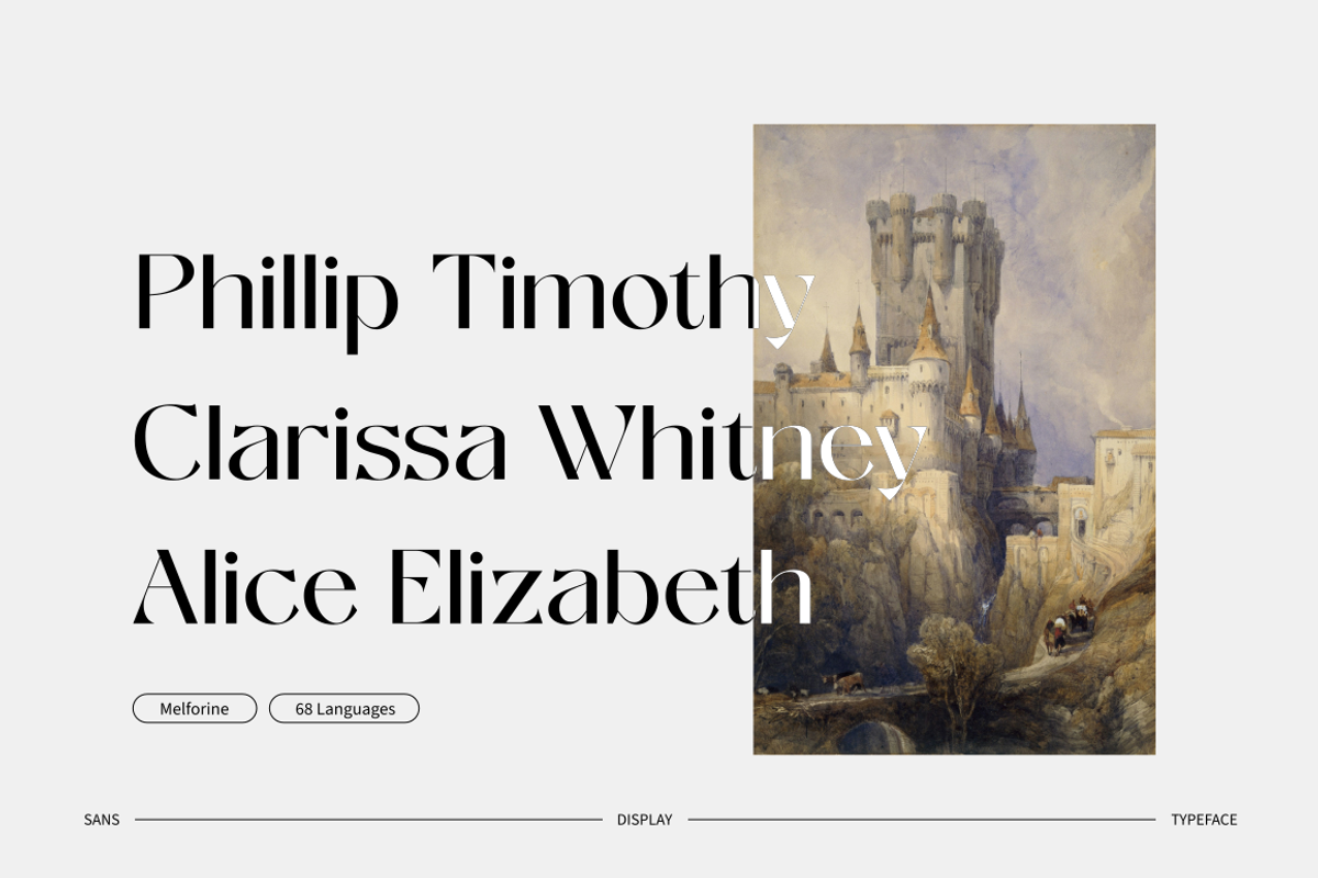 Melforine | History Display Font preview 6