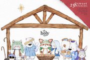 Cute Christmas Characters, a Seasonal Illustration by Pretty Little Lines (Thumbnail 4 of 16)