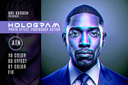 Hologram Photoshop Action, an Action Add-On by MRI STUDIO (Thumbnail 1 of 23)