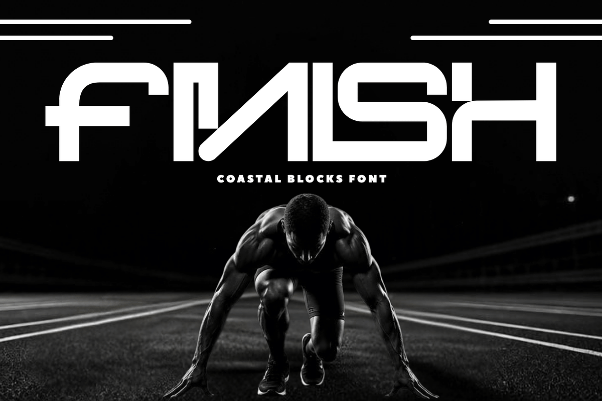 Coastal Blocks - Futuristic Font, a Sans Serif Font by 177Studio (Photo 3 of 8)