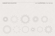 Vintage Sunburst Rays Collection, a Decorative Illustration by TheMountBirdStudio (Thumbnail 5 of 5)