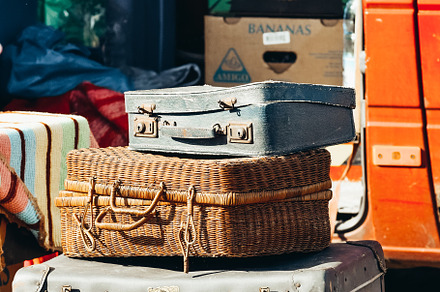 Vintage travel suitcase