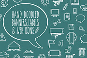 Hand-doodled  banners & web icons, an Object Graphic by Rosa Puchalt (Thumbnail 1 of 3)