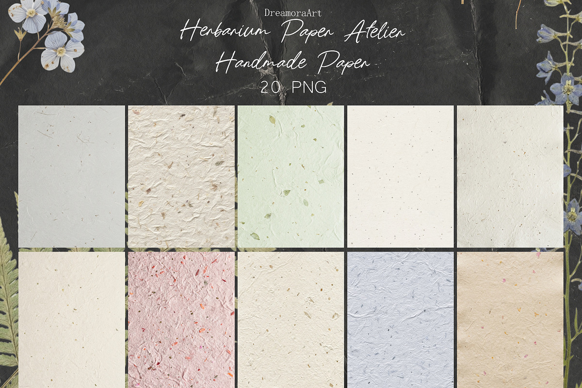 Herbarium, Handmade Paper Design Kit, an Object Graphic by DreamoraArt (Photo 6 of 9)