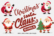 Christmas Santa Claus Bundle Vectors, a Seasonal Illustration by rix_designs (Thumbnail 1 of 3)