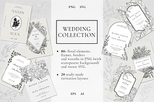 Wedding Invitations collection, an Invitation Template by Garden in frame