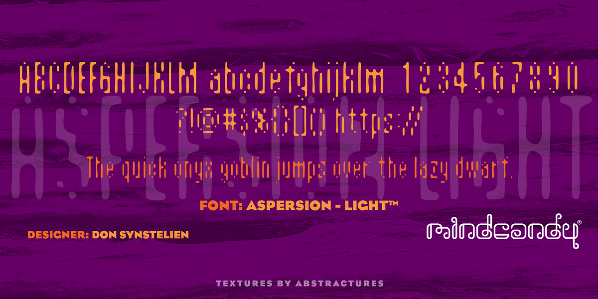 Aspersion™, a Font by MINDCANDY (Photo 1 of 3)