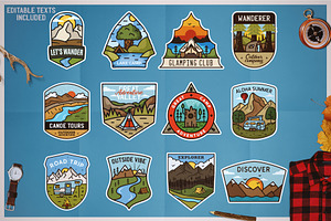 Camping Badges Stickers Pack Vol2