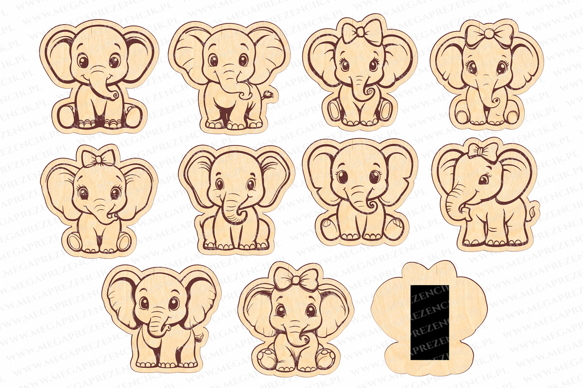 Magnets with names of elephants svg, a Pattern Graphic by MegaPrezencik (Photo 2 of 5)