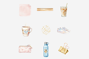 Back to School Aesthetic Clipart, a Seasonal Illustration by Tanya Kart (Thumbnail 4 of 11)
