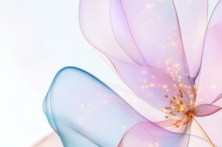 Delicate floral pattern in pastel co, a Photo by Dvoevnore photos